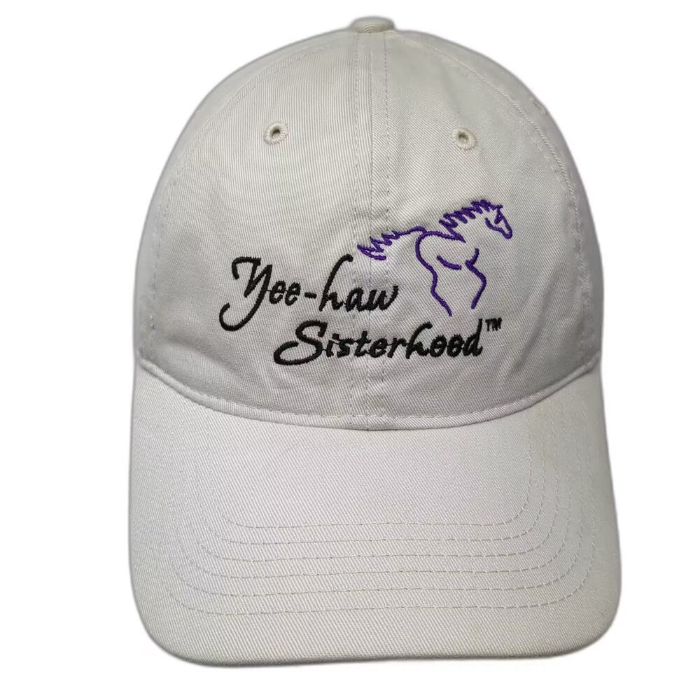ML Caps Beige Baseball Cap One Size Purple Horse Yee-haw Sisterhood Cotton Hat
